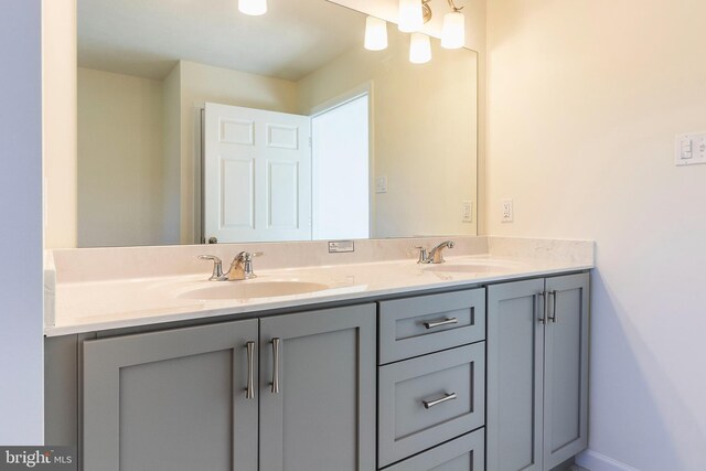 bathroom with vanity