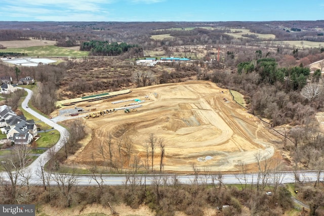 bird's eye view featuring a rural view