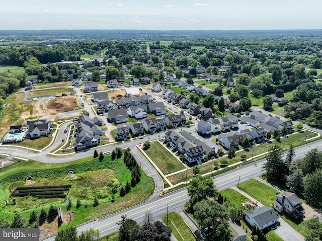 aerial view with a residential view