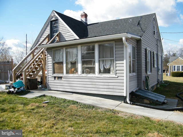 exterior space featuring a yard