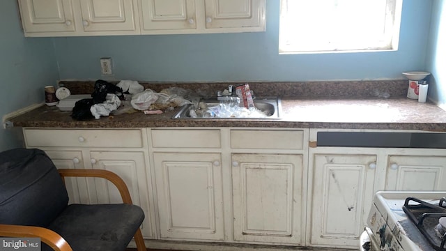 kitchen with white cabinetry and sink