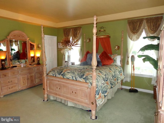 view of carpeted bedroom