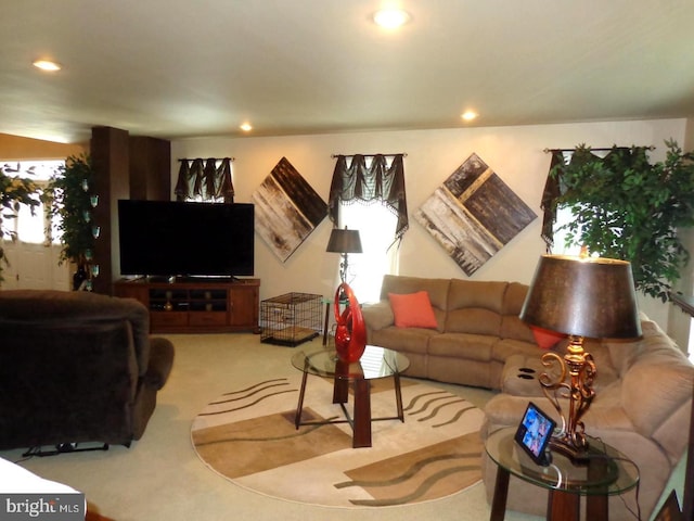 view of carpeted living room