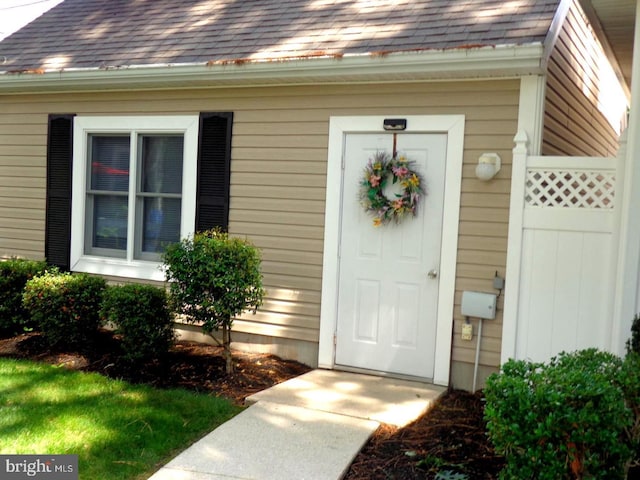 view of doorway to property