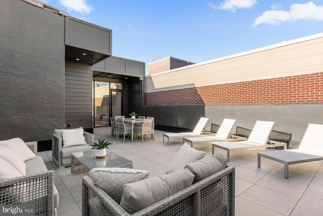 view of patio with outdoor lounge area