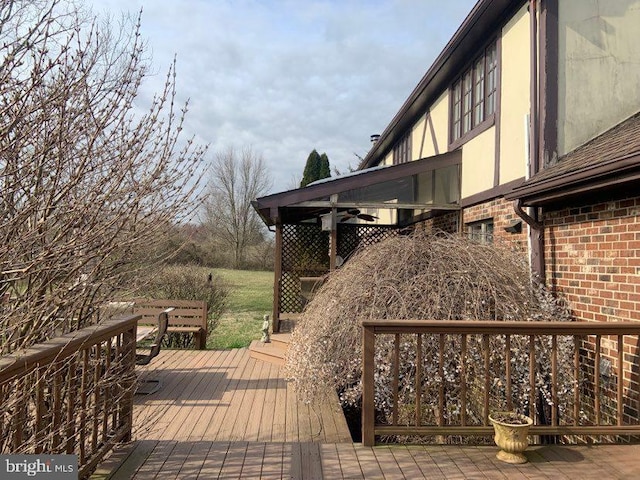 view of wooden terrace