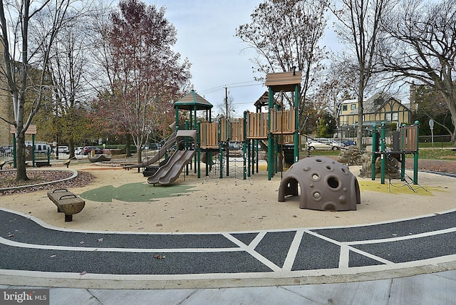 view of jungle gym