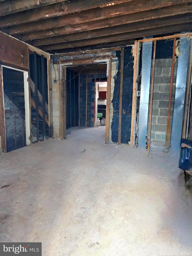 view of basement