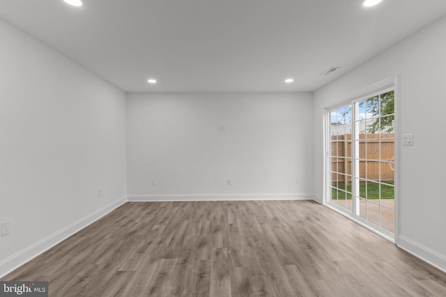 2764 Bellview Dr, Bensalem, PA 19020 - empty room featuring recessed lighting, wood finished floors, and baseboards