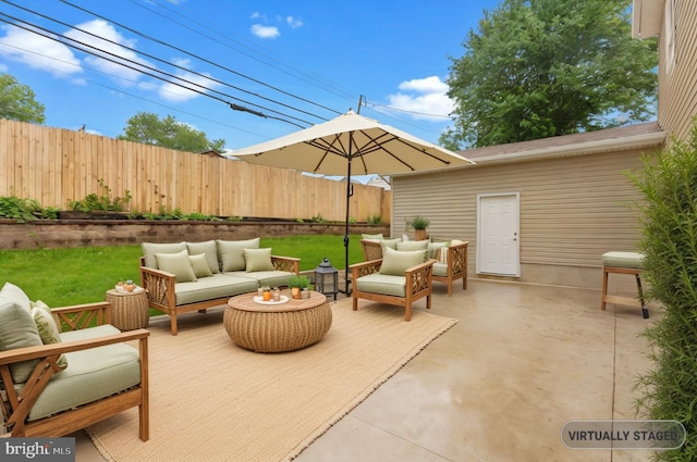 2764 Bellview Dr, Bensalem, PA 19020 - view of patio / terrace with an outdoor hangout area