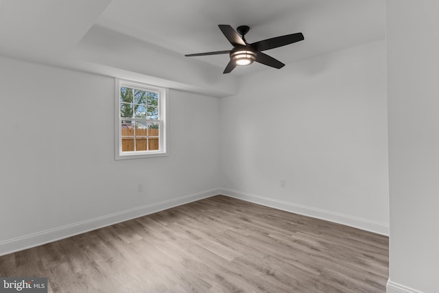 2764 Bellview Dr, Bensalem, PA 19020 - empty room with wood finished floors, baseboards, and a ceiling fan