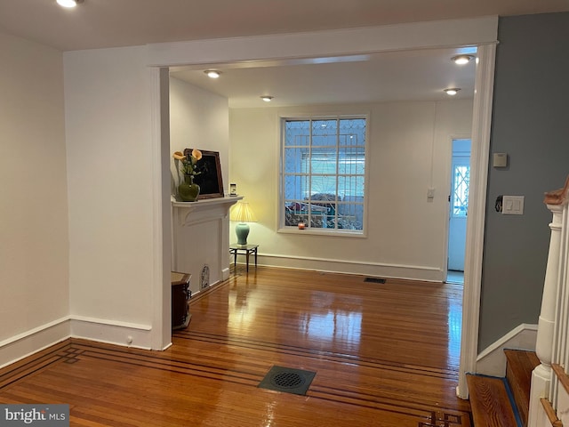 interior space featuring dark hardwood / wood-style flooring