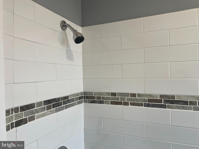 room details with a tile shower