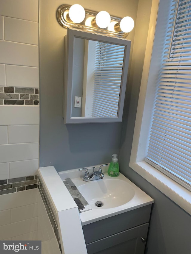 bathroom with large vanity