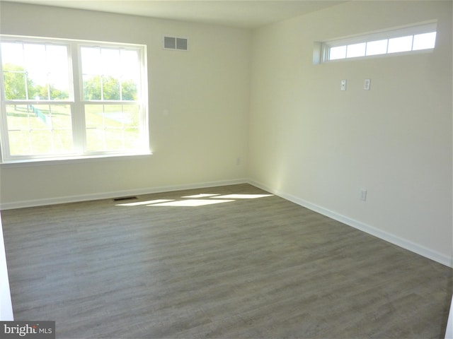 empty room with wood-type flooring