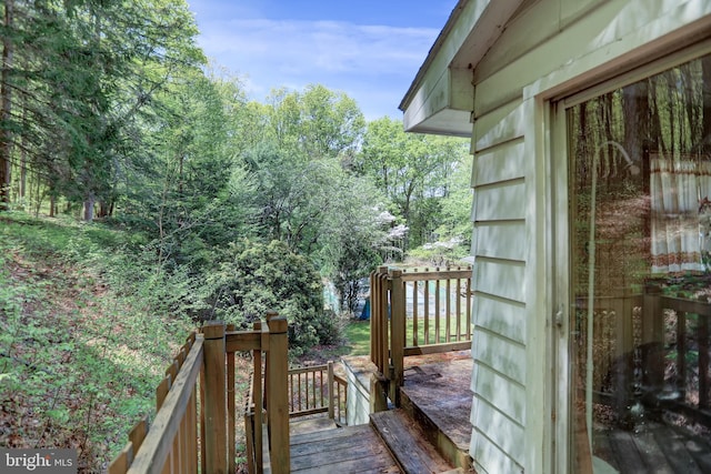 view of wooden terrace