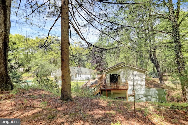 exterior space featuring a deck