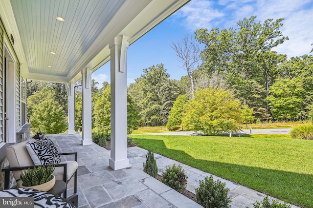 view of patio / terrace with a porch