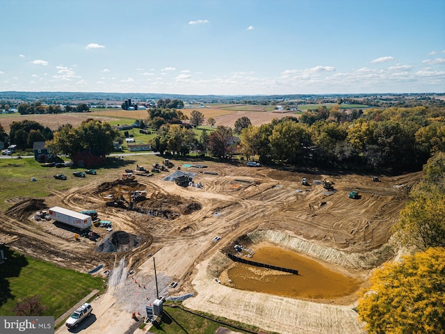 bird's eye view featuring a rural view