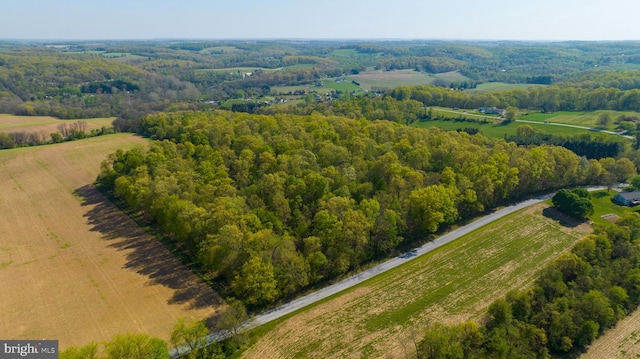 aerial view with a rural view