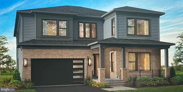 view of front of house featuring a garage