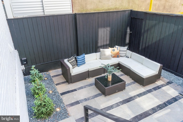 view of patio / terrace with an outdoor hangout area