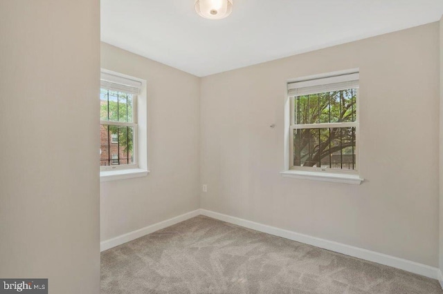 carpeted empty room featuring a healthy amount of sunlight