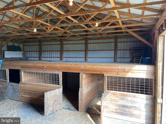 view of horse barn