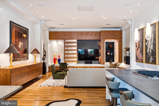 living room featuring hardwood / wood-style floors