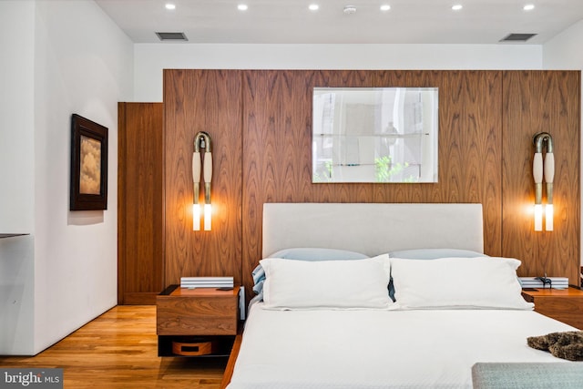 bedroom featuring light hardwood / wood-style floors