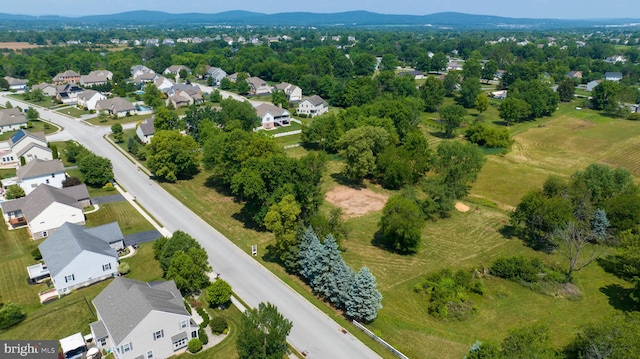 aerial view featuring a mountain view