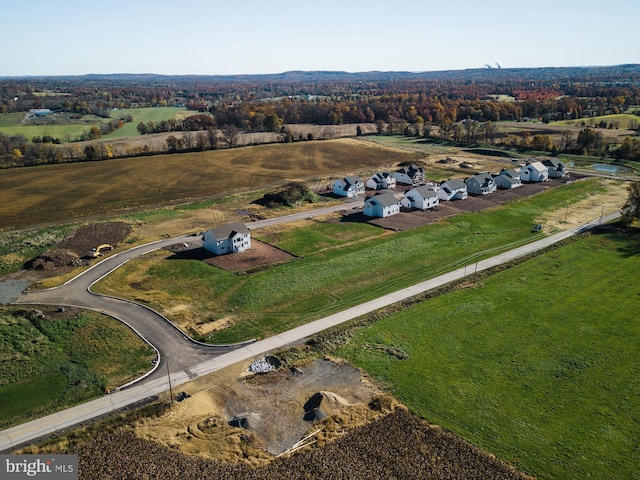 drone / aerial view featuring a rural view