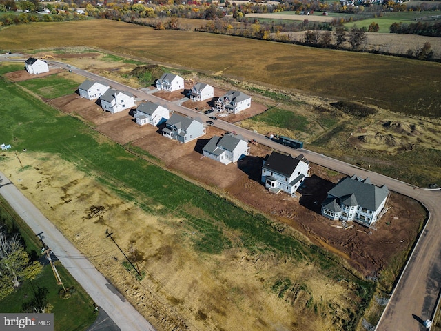 bird's eye view featuring a rural view