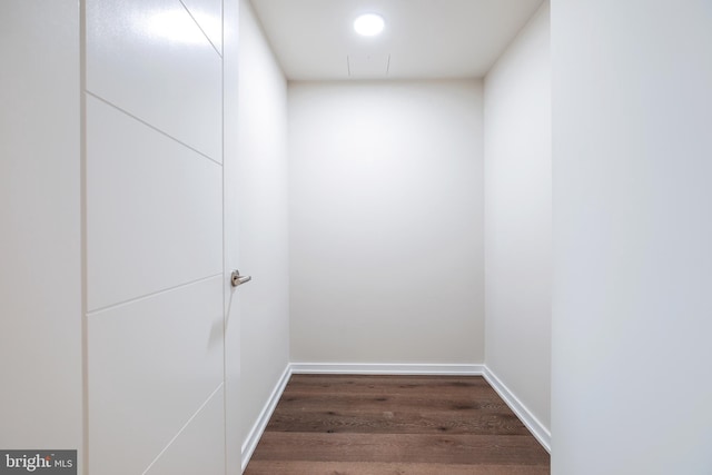 interior space featuring dark hardwood / wood-style flooring