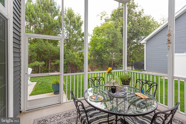 sunroom featuring a healthy amount of sunlight