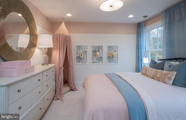 view of carpeted bedroom