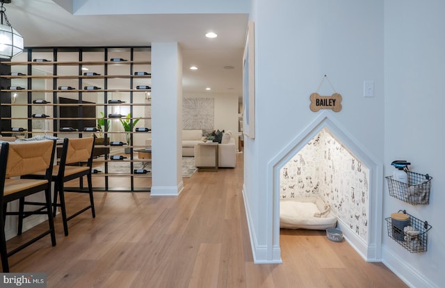 interior space with wood-type flooring