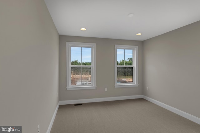 view of carpeted empty room