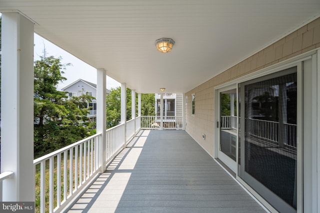 balcony with covered porch