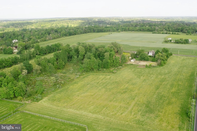 bird's eye view with a rural view