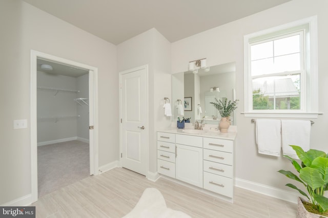 bathroom with vanity