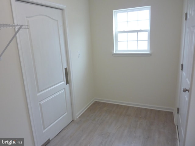 unfurnished bedroom featuring light hardwood / wood-style floors