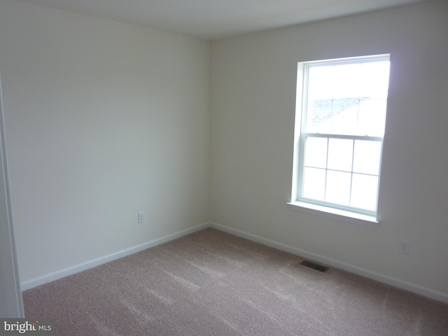 empty room with carpet floors and a wealth of natural light