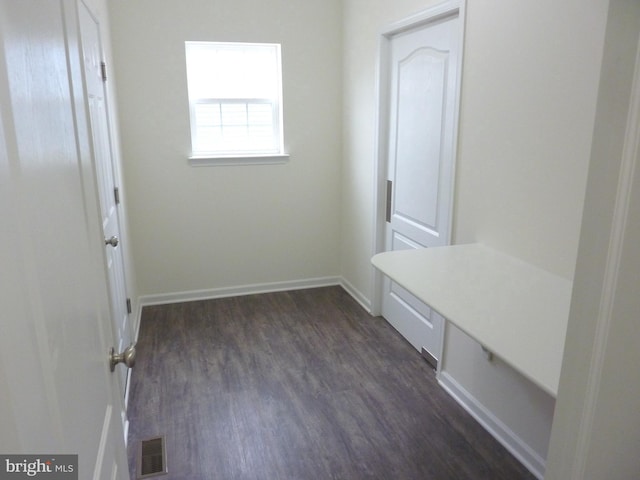 interior space featuring dark hardwood / wood-style floors