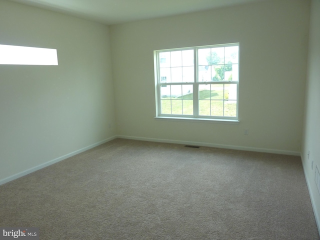 unfurnished room with carpet floors