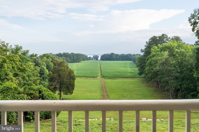 view of yard featuring a rural view