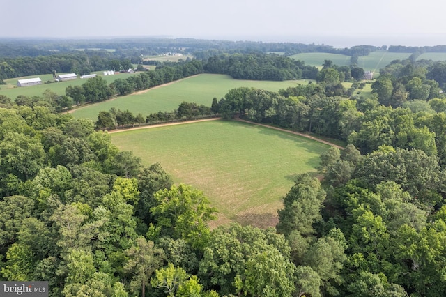 bird's eye view featuring a rural view