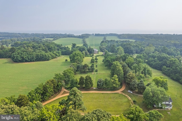 bird's eye view featuring a rural view