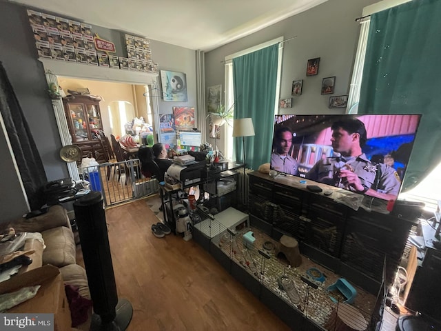 interior space featuring hardwood / wood-style floors