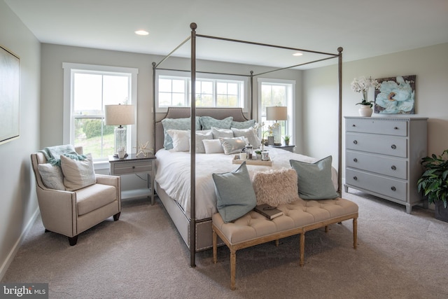 view of carpeted bedroom